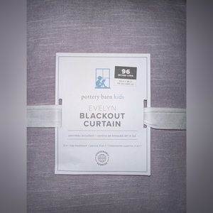 Evelyn Linen Blackout Curtain Panel in the Color Dusty Lavender.
